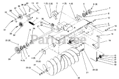 Toro 79360 - Toro 42" Snow Thrower for 300 Series Tractors (SN: 069000001 - 069999999) (1996)