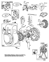 Briggs & Stratton 81232-0216-01 - Briggs & Stratton Horizontal Engine Blower Hsg,Rewind,Electrical