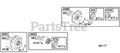 Briggs & Stratton 137202-1114-E2 - Briggs & Stratton Horizontal Engine Muffler Groups