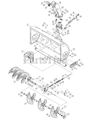 Cub Cadet 126 (19A-126-100) - Cub Cadet 42" Two Stage Snow Thrower Attachment (2008 & Before) Auger, Housing &amp; Discharge Chute