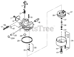 Toro 38062 (622) - Toro 22" Snow Thrower (SN: 099000001 - 099999999) (1999) Carburetor No. 640081