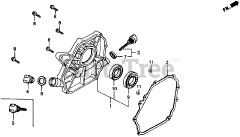 Honda WD20 X C (GX110) - Honda Water Pump, Made in Japan (SN: GX110-1000001 - GX110-9999999) CRANKCASE COVER