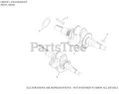 Kohler SH255-0101 - Kohler SH Series Engine, Basic Version, 5.5hp, 4.2kW 01 CrankShaft