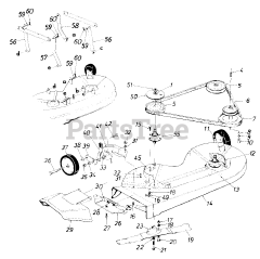 MTD 190-800-000 - MTD Mower Deck Assembly Only (1988)