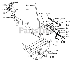 Toro 1-0423 - Toro Bronco 14 Lawn Tractor (1972) Brake Clutch Speed Control Linkage
