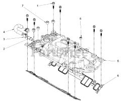 Briggs & Stratton 076151-04 - Briggs & Stratton 48kW Liquid Cooled Home Standby Generator Engine Service Parts - Intake Manifold (80017610_80014157)