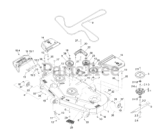 Exmark RAE708GEM60300 - Exmark 60" Radius E-Series Zero-Turn Mower, Exmark 708 (SN: 400000000 - 402082299) (2017) Deck Assembly
