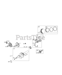 Briggs & Stratton 126432-0237-E1 - Briggs & Stratton Horizontal Engine Cams, Crankshaft, Piston Group