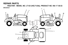 Husqvarna LT 125 (954170033-A) - Husqvarna Lawn Tractor (2001-01)