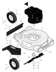 Briggs & Stratton 20104x199A - Briggs & Stratton 20" Walk-Behind Mower (2000) (AAFES)
