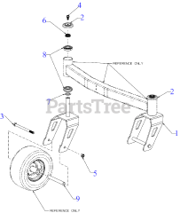 Craftsman Z 5400 (CMXGNAM211702) (17ARFACT093) - Craftsman 46" Zero-Turn Mower (2022) Front Caster