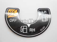 Toro 103-0261 Fuel Valve Decal