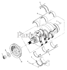 Simplicity 9518 (2097355) - Simplicity Compact Tractor, Diesel Crankshaft Group (3486I05)