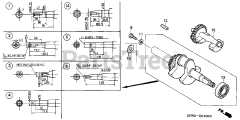 Honda GX270 QXC9/A (GCAB) - Honda Engine, Made in Japan (SN: GCAB-2000001 - GCAB-9999999) CRANKSHAFT
