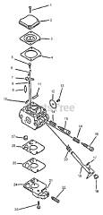 Echo HC-1500 - Echo Hedge Trimmer (Original Version) Carburetor -- C1U-K10  S/N: 001001-035000