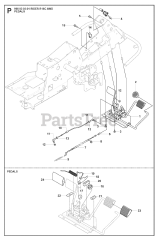 Husqvarna R 16 C AWD (966830301) - Husqvarna Swedish Riding Mower (2008-04) PEDALS