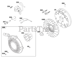 Briggs & Stratton 150202-0202-H8 - Briggs & Stratton Horizontal Engine Flywheel, Ignition, and Starter Group