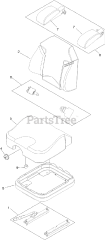 Toro 74925 TE (6000) - Toro 152cm Z Master Zero-Turn Mower, Side-Discharge Deck (SN: 404320000 - 999999999) Seat Assembly No. 125-3107