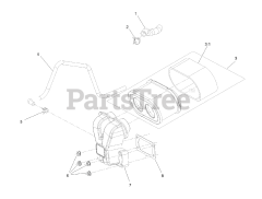 Exmark RAE708GEM60300 - Exmark 60" Radius E-Series Zero-Turn Mower, Exmark 708 (SN: 400000000 - 402082299) (2017) Air Intake and Filtration Assembly