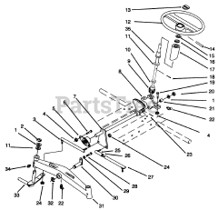 Toro 73420 (416-8) - Toro Garden Tractor (SN: 059000715 - 059999999) (1995) Front Axle And Steering