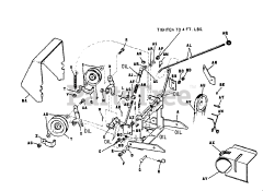 Simplicity 990421 - Simplicity 42" Rotary Snow Blower Attachment HITCH &amp; PULLEY GROUP