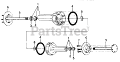 Cub Cadet 1604 (143-580-100) - Cub Cadet Garden Tractor Rear Axle Carrier-582-Serial Number 720000 &amp; Up