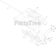 Toro 22551 - Toro Hydraulic Scarifier / Leveler for TXL 2000 Compact Utility Loader Hydraulic Scarifier Leveler Assembly