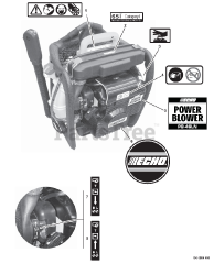 Echo PB-46 LN - Echo Backpack Blower (SN: 001001 - 999999) Labels