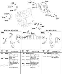 Briggs & Stratton 437447-0205-E2 - Briggs & Stratton Horizontal Engine Engine Mounting Kits