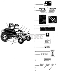 Ferris 1000Z (5901000) - Ferris 1000Z Series 48" Zero-Turn Mower, 21hp Kohler (SN: 2898 & Below)