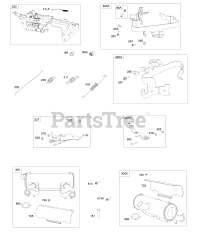 Briggs & Stratton 613777-0110-E1 - Briggs & Stratton Vertical Engine Control Brackets, Springs/Links, Mufflers