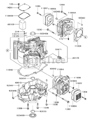 Toro 74167 TE (Z 153) - Toro 132cm Z Master Zero-Turn Mower, Side-Discharge Deck (SN: 240000001 - 240999999) (2004) Cylinder and Crankcase Assembly Kawasaki FH680V-AS21