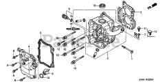 Honda BFP8 D2 XRA (BAAJ) - Honda Outboard Engine, Made in Japan (SN: BAAJ-1100001 - BAAJ-9999999) CYLINDER HEAD