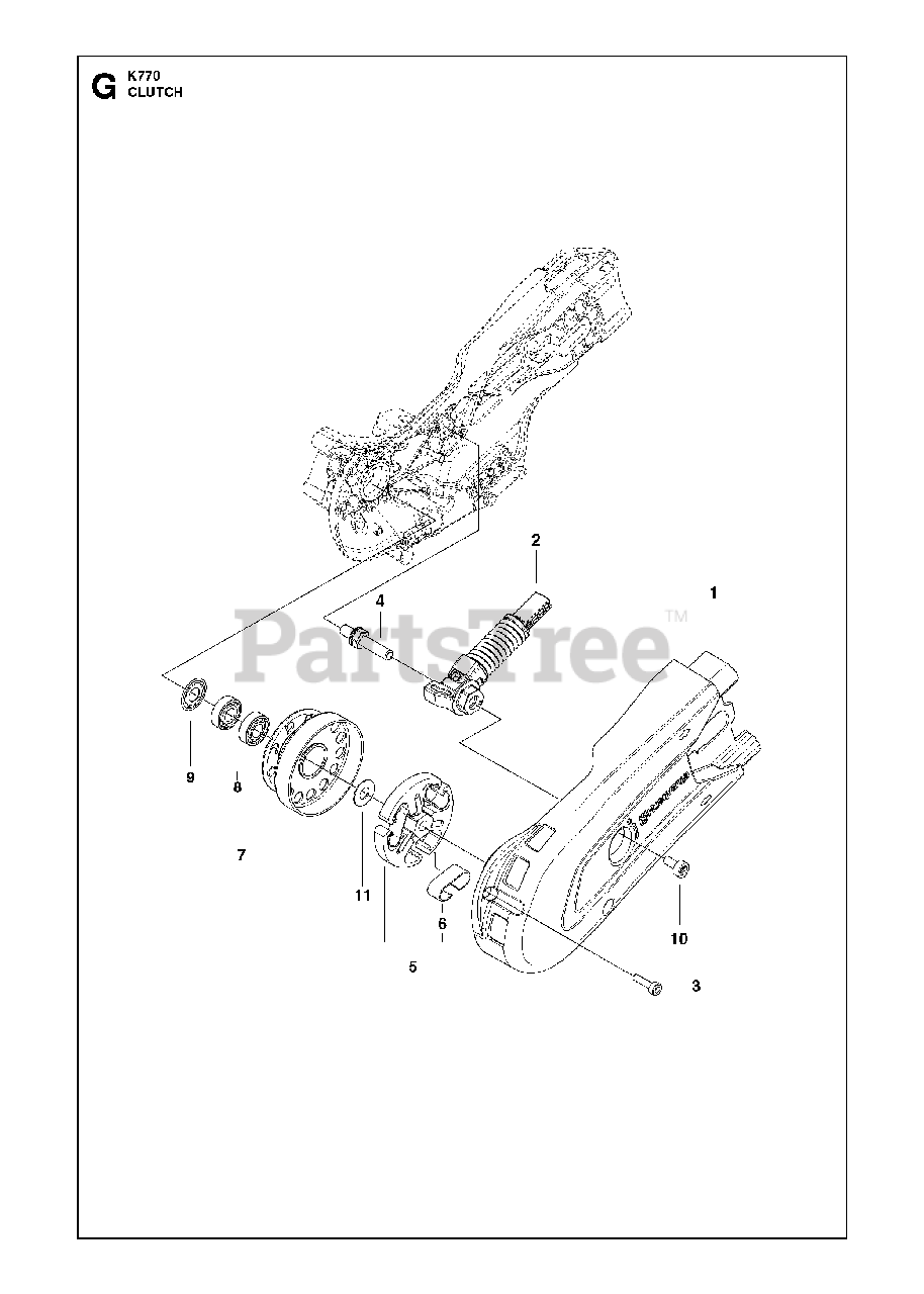 Husqvarna K 770 Husqvarna Cutoff Saw (201711) CLUTCH Parts Lookup