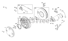 Briggs & Stratton 356447-0709-H7 - Briggs & Stratton Horizontal Engine Flywheel, Ignition, and Starter Group