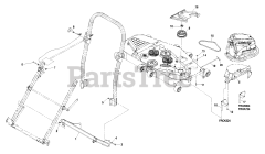 Exmark FRCK604 - Exmark Ultra Vac QDS Bagger for 60" Front Runner Mower (SN: 670000 - 719999) (2007) Mounting Components