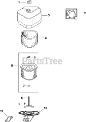 Kohler CV493-27512 - Kohler Command PRO Engine, Basic Version, 18hp, 13.4kW Air Intake/Filtration 10-27-43