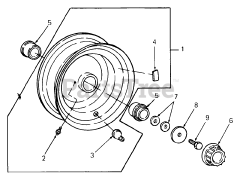 Cub Cadet 1541 (141-651-100) - Cub Cadet Garden Tractor (SN: 800000 - 816508) Front Wheel
