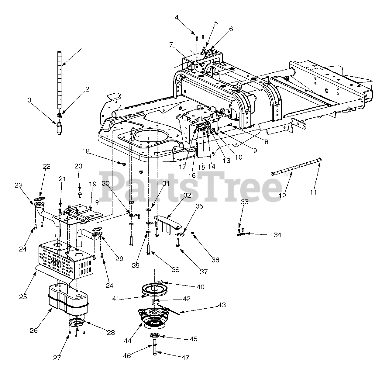 Cub Cadet 364 (53AA1A5L100) Cub Cadet 36" ZeroTurn Mower Choke
