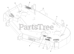 Exmark PNS651KA483 - Exmark 48" Pioneer S-Series Zero-Turn Mower, Kawasaki FR651V (SN: 314000000 - 314999999) (2014) Deck W/Decals Assembly No. 116-3195