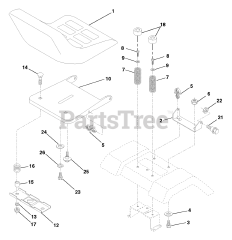 Husqvarna YTH 150 (954140007-D) - Husqvarna Yard Tractor (1998-02) Seat Assembly