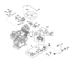 Briggs & Stratton 61G277-0010-J1 - Briggs & Stratton Horizontal Engine Throttle Body and Fuel Supply Group