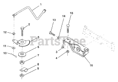 Poulan Pro PP 11536 - Poulan Pro Lawn Tractor Sector Gear/Axle Support