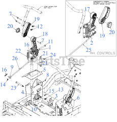 Cub Cadet ZTX4-60 KH FAB (47RSAAA8010) - Cub Cadet Ultima 60" Zero-Turn Mower, Fab Deck, Kohler (2021) Controls
