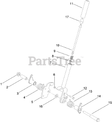 Toro 74923 TE (6000) - Toro 132cm Z Master Zero-Turn Mower, Side-Discharge Deck (SN: 290000001 - 290999999) (2009) Brake Handle Assembly No. 117-0383