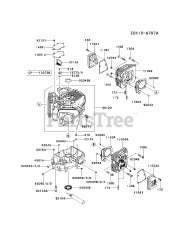 Kawasaki FS691V-AS14 - Kawasaki Engine CYLINDER/CRANKCASE
