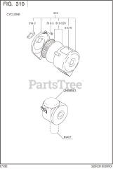 Subaru Robin EY350DS7112 (EY35) - Subaru Robin Engine 310 Intake &amp; Exhaust