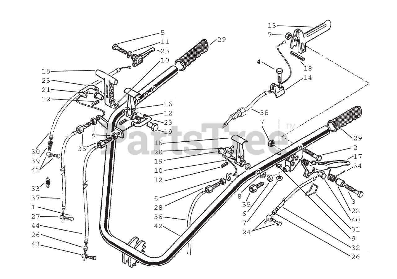 BCS America 732 BCS America TwoWheeled Tractor Handlebars (SN