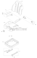 Exmark RAX691GKA524A3 - Exmark 52" Radius X-Series Zero-Turn Mower, Kawasaki FX691V (SN: 402082300 - 404314158) (2018) Seat Assembly (cont)
