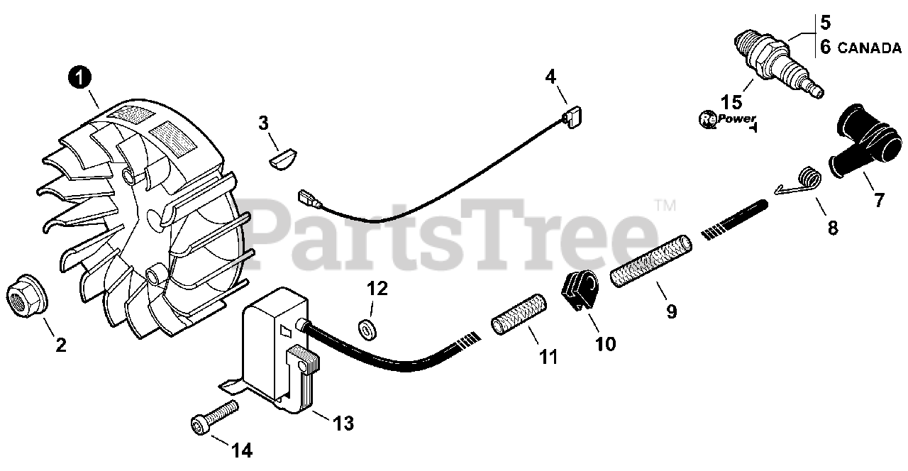 Echo CS355T Echo Chainsaw (SN C23613001001 C23613999999) Ignition